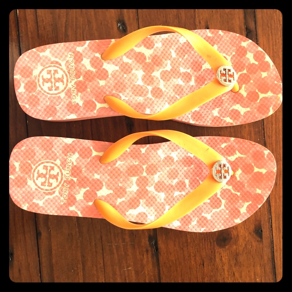 Tory Burch Wedge Flip flops-Size 8